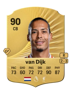 Virgil Van Dijk - Gold Rare EA FC 26 - 133K Coins