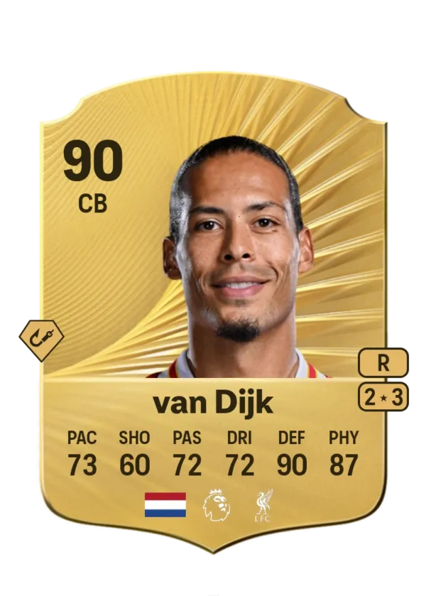 Virgil Van Dijk - Gold Rare EA FC 26 - 145K Coins