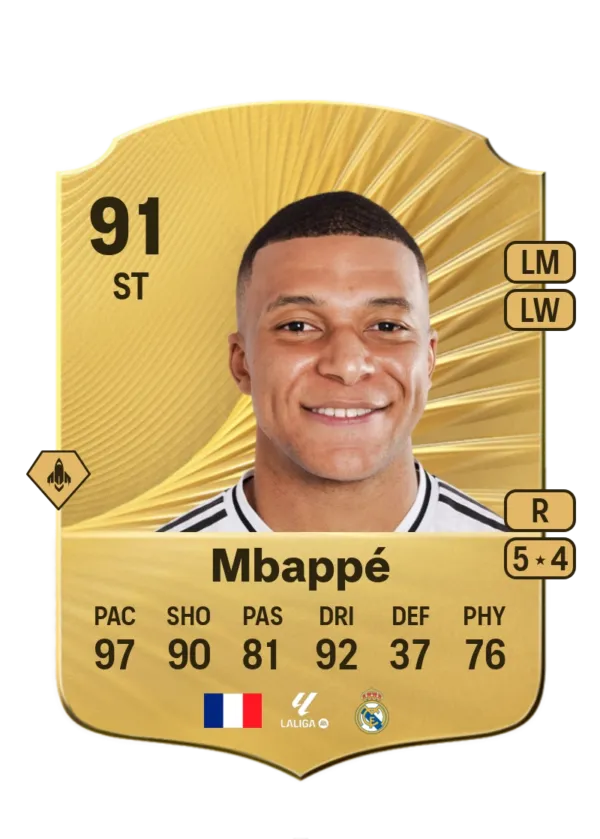 Kylian Mbappe - Gold Rare EA FC 26 - 2.7M Coins