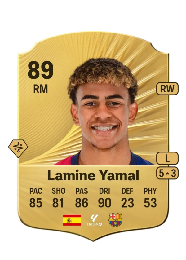 Lamine Yamal Nasraoui Ebana - Gold Rare EA FC 26 - 269K Coins